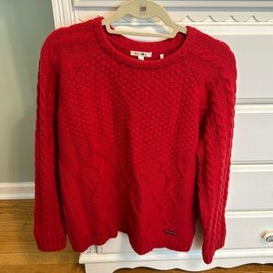 100% wool Barbour cable knit sweater